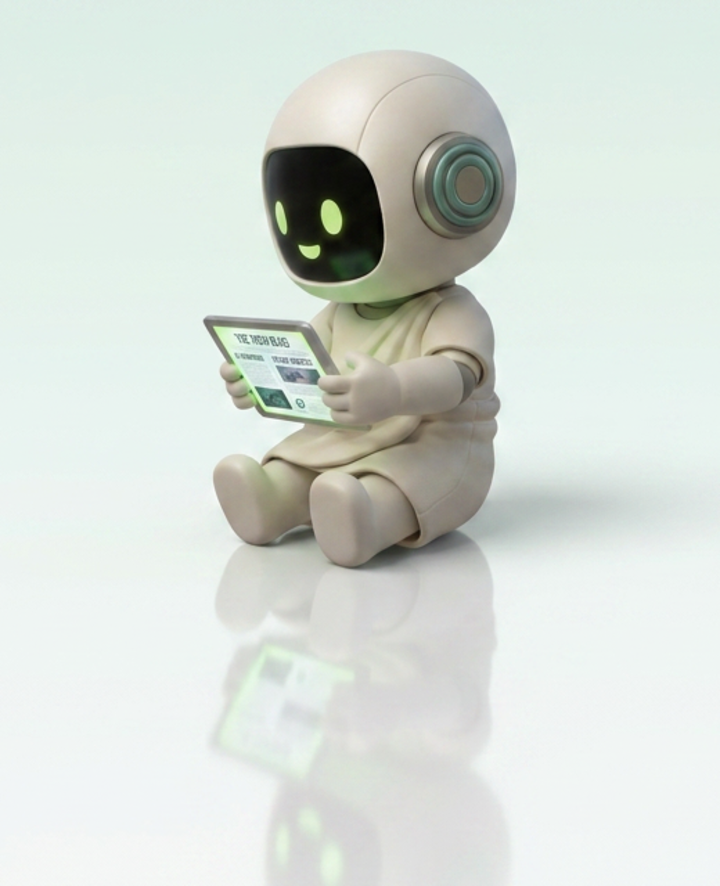 Robot de Xertify leyendo el blog